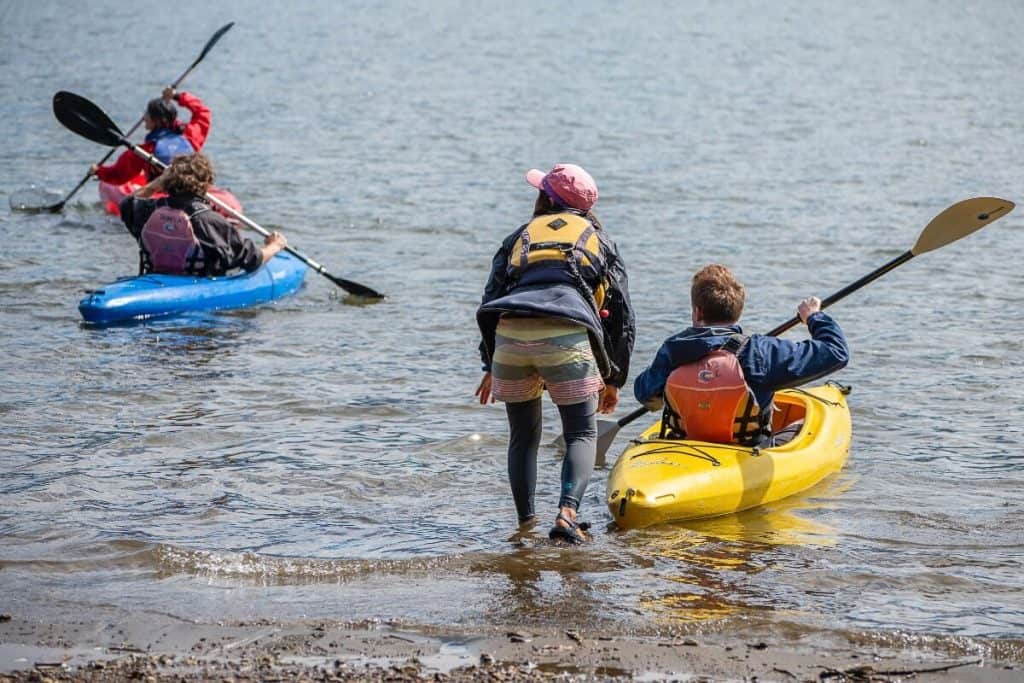 kayaking on Lake Nojiri 